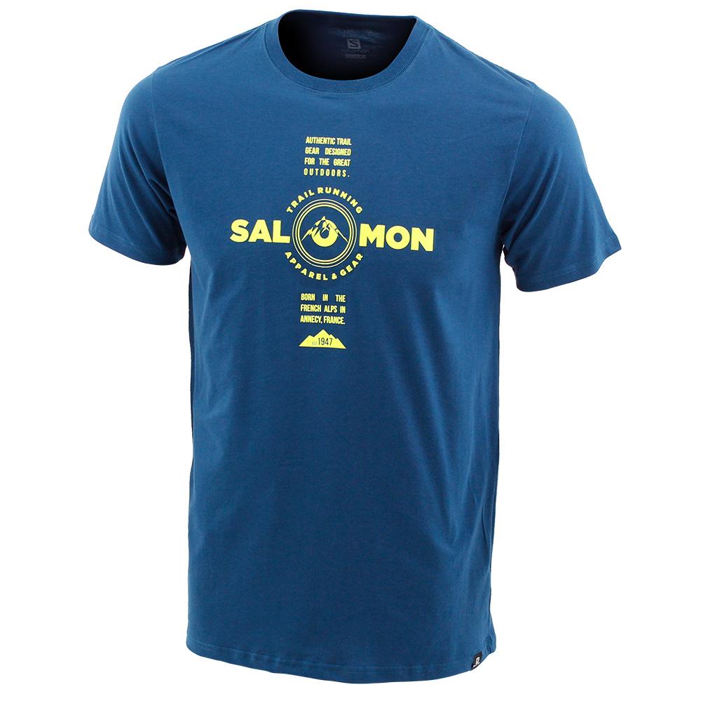 Salomon Israel CROSSROAD SS M - Mens T shirts - Blue (GVSK-71839)